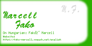 marcell fako business card